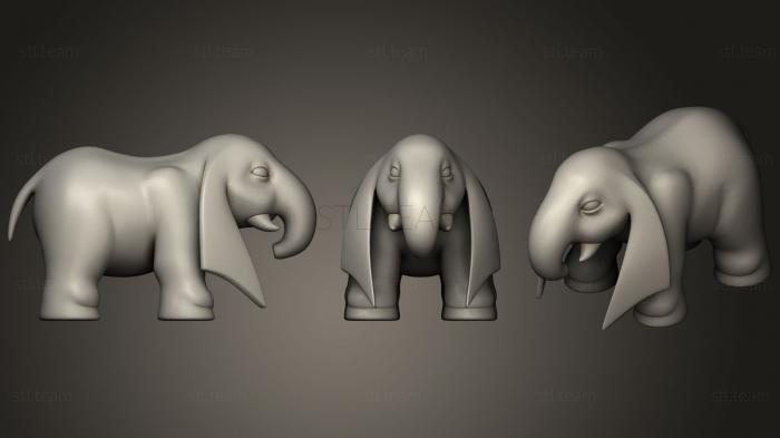 3D model Cartoon Elephant152 (STL)